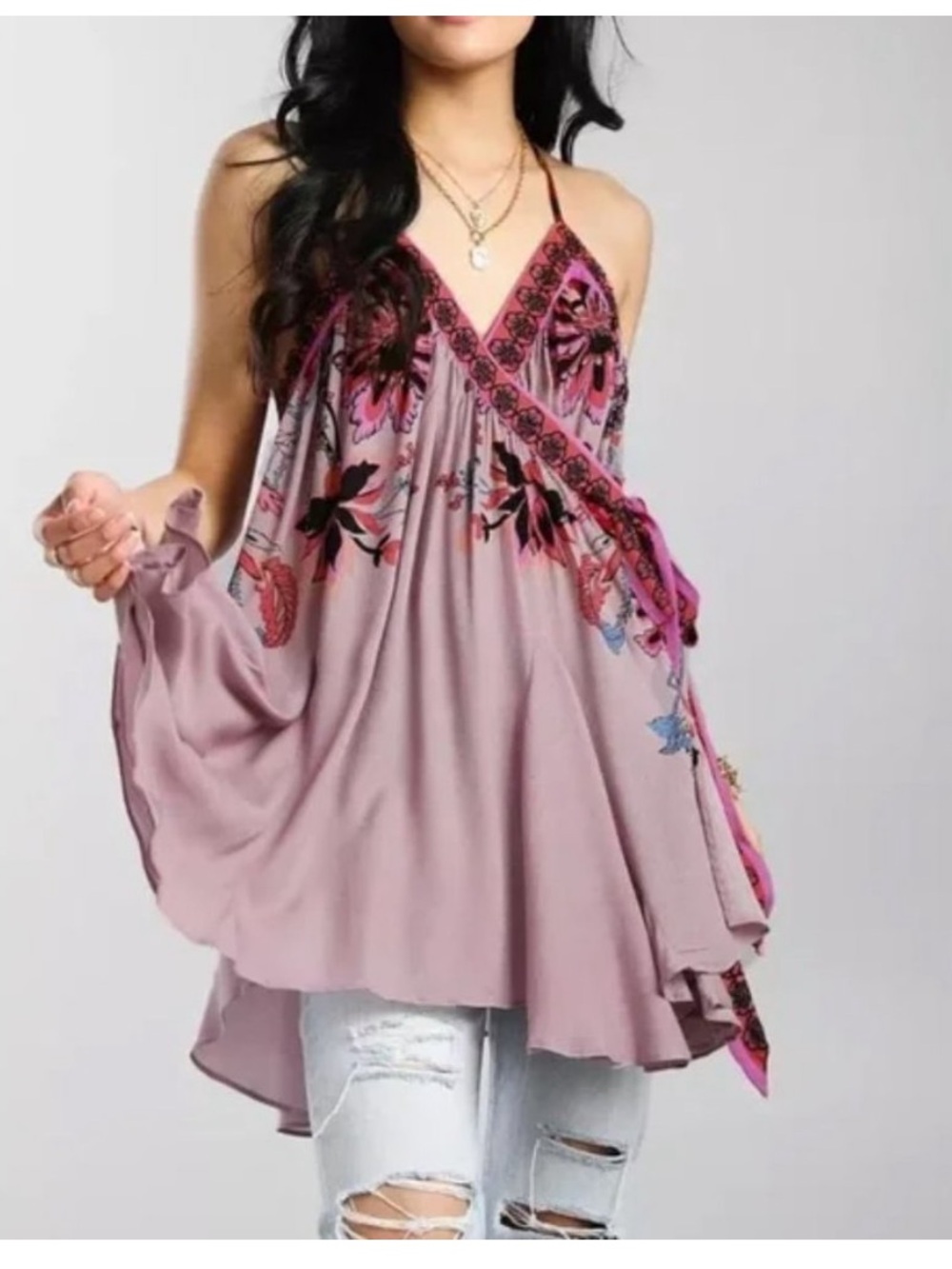 NWT Intimately by Free People Garden Slip in Silver Leaves Combo - Picture 2 of 6